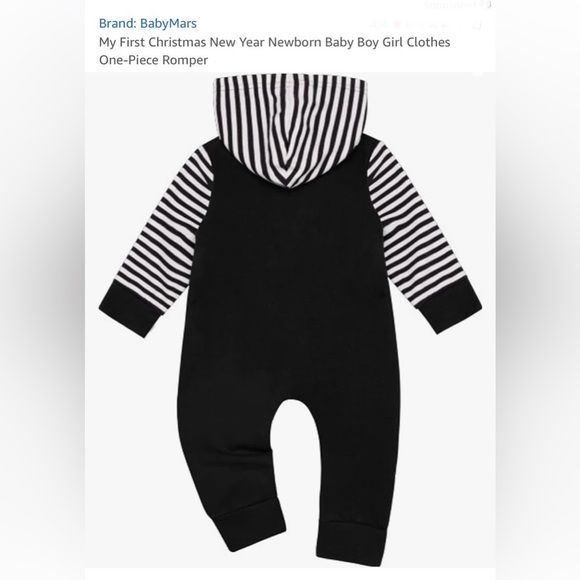 My 1st New Years Romper. Unisex. 3-6 months. - Picture 2 of 6